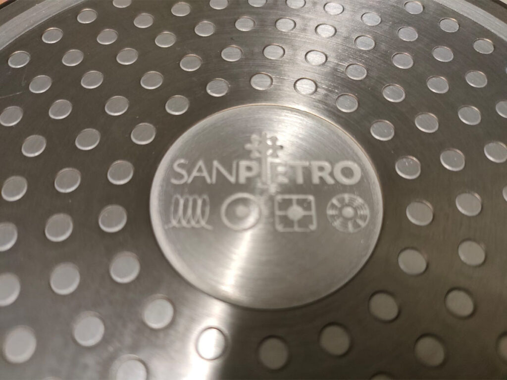 Leyenda de compatibilidad con diferentes tipos de cocinas sartenes San Pietro Leyenda de compatibilidad con diferentes tipos de cocinas sartenes San Pietro