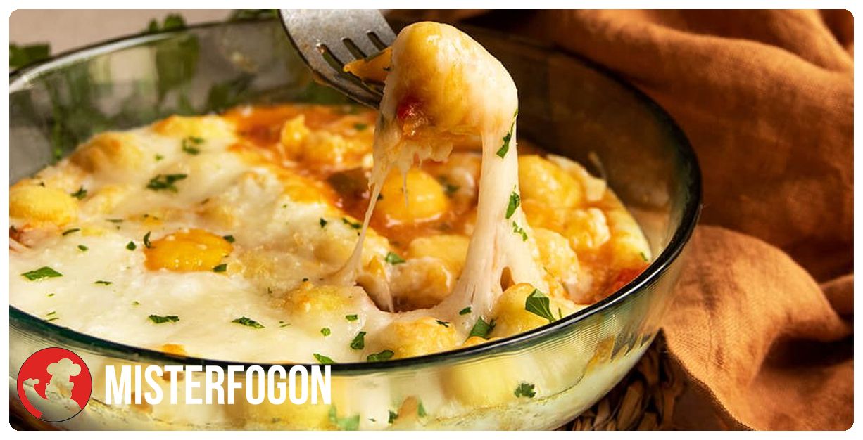 Ñoquis con pisto y huevos en freidora de aire Cecotec (Cecofry) 1 Receta para freidora de aire Cecotec Cecofry - Ñoquis con pisto y huevos