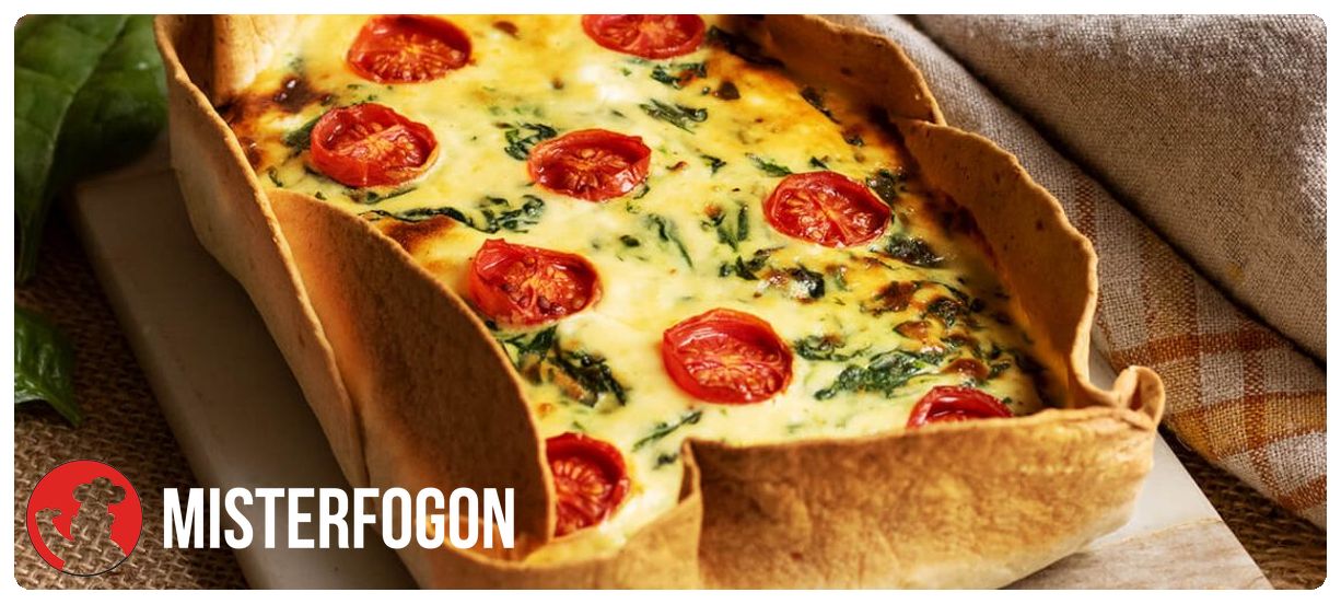 Quiche de espinacas y requesón en freidora de aire Cecotec (Cecofry) 1 Receta para freidora de aire Cecotec Cecofry - Quiche de espinacas y requesón